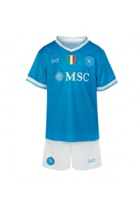 Fotbalové Dres SSC Napoli Dětské Domácí Oblečení 2025-26 Krátký Rukáv (+ trenýrky)